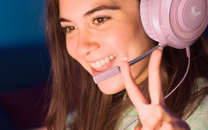 Auriculat tipo diadema Rosa Xtech XTH-564