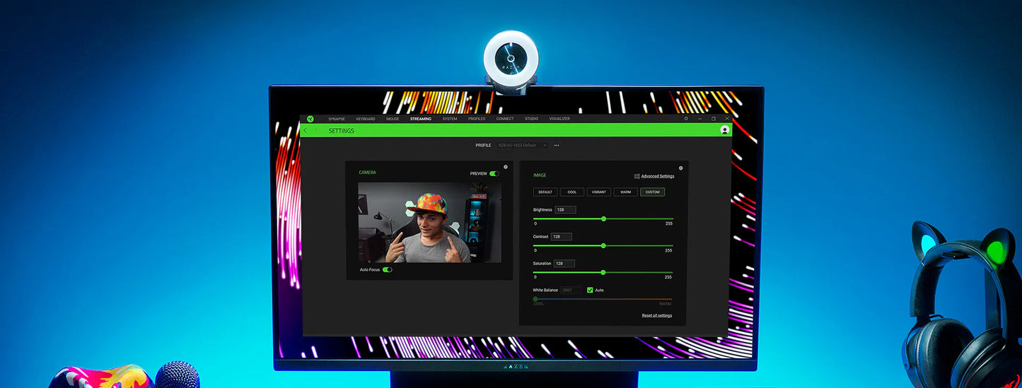 WEB CAMERA RAZER KIYO - RZ19-02320100-R3U1 - 1080P a 30 FPS | 720P a 60 FPS